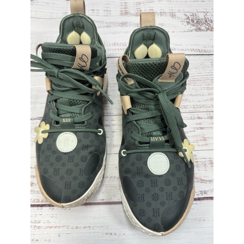 Adidas Basketball Shoes Mens 7.5 Green Harden Vol 6 GV8779 Floral Boost Sneakers